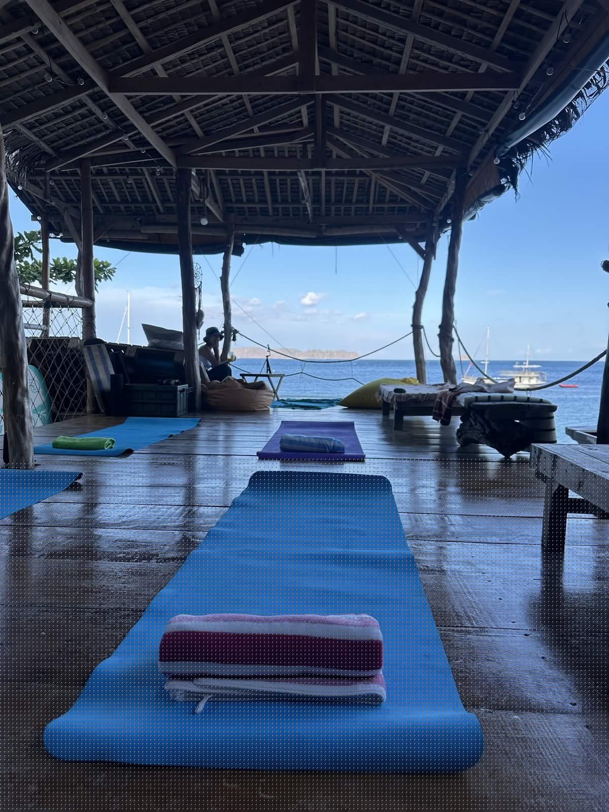 Oceanfront dry-training deck at Gypsy Home