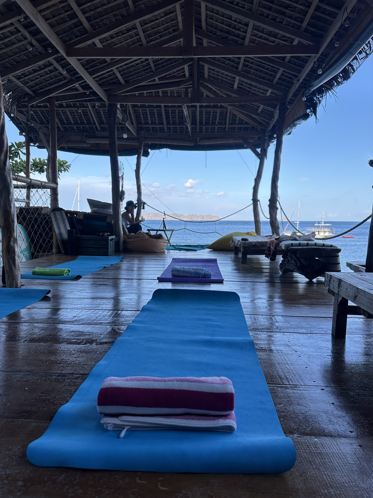 Oceanfront dry-training deck at Gypsy Home